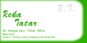 reka tatar business card