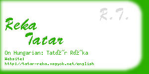 reka tatar business card